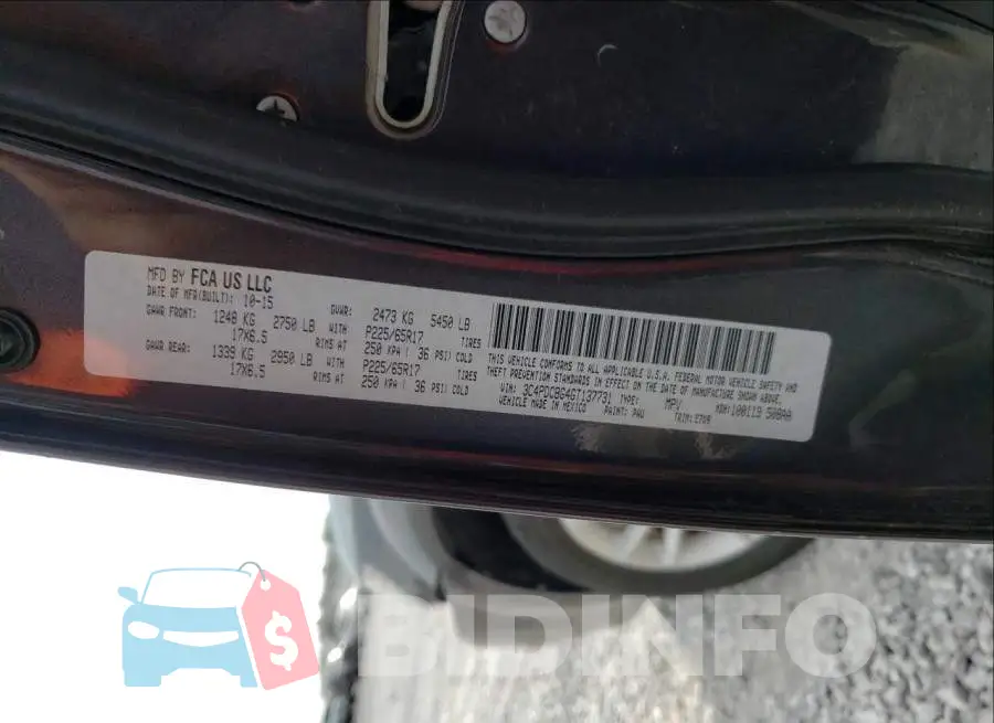 3C4PDCBG4GT137731 Photo# 10