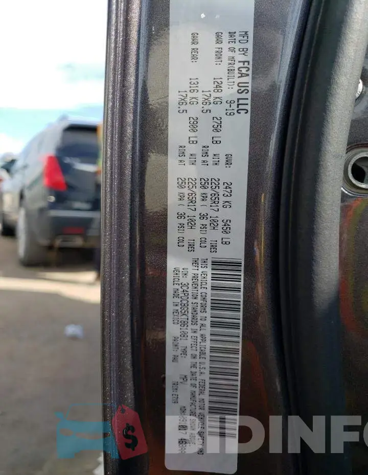 3C4PDCBG5KT861081 Photo# 10