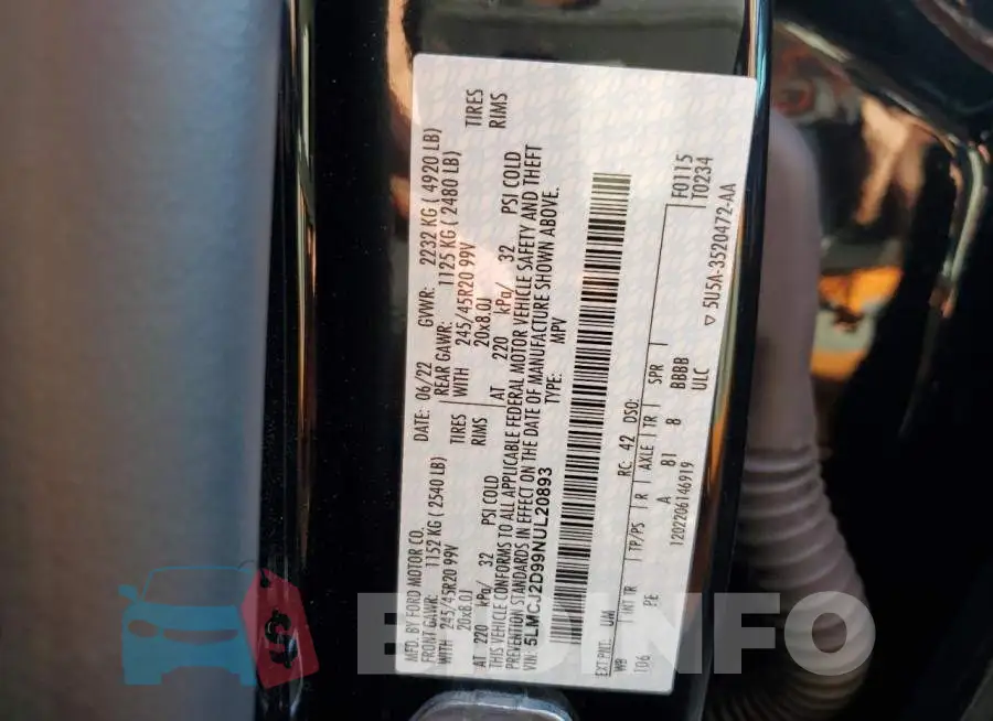 5LMCJ2D99NUL20893 Photo# 10
