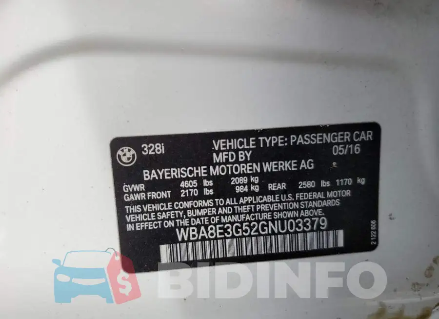 WBA8E3G52GNU03379 Photo# 10