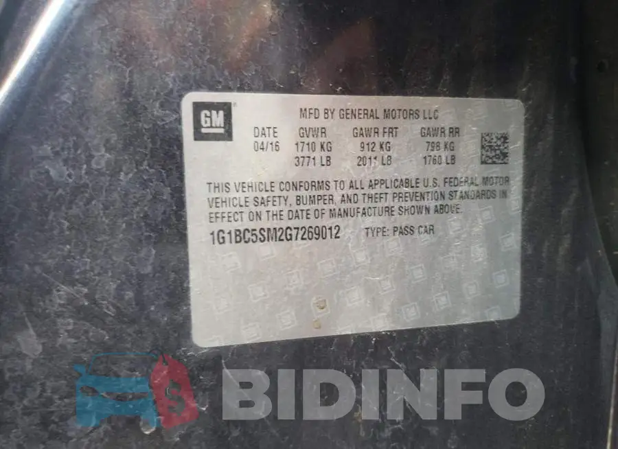 1G1BC5SM2G7269012 Photo# 10