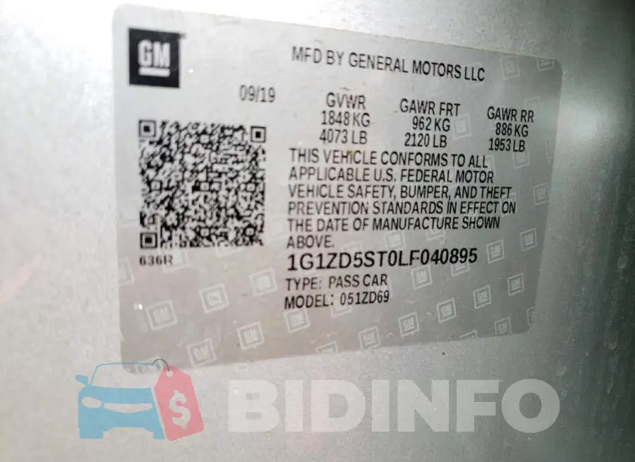1G1ZD5ST0LF040895 Photo# 10