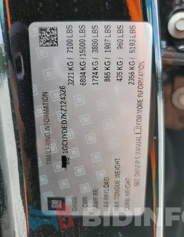1GCUYDED7KZ124326 Photo# 10