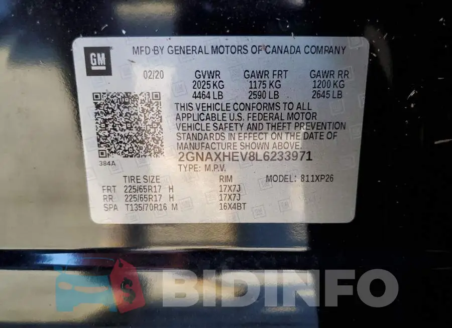 2GNAXHEV8L6233971 Photo# 10