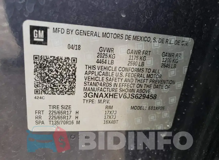3GNAXHEV6JS629458 Photo# 10