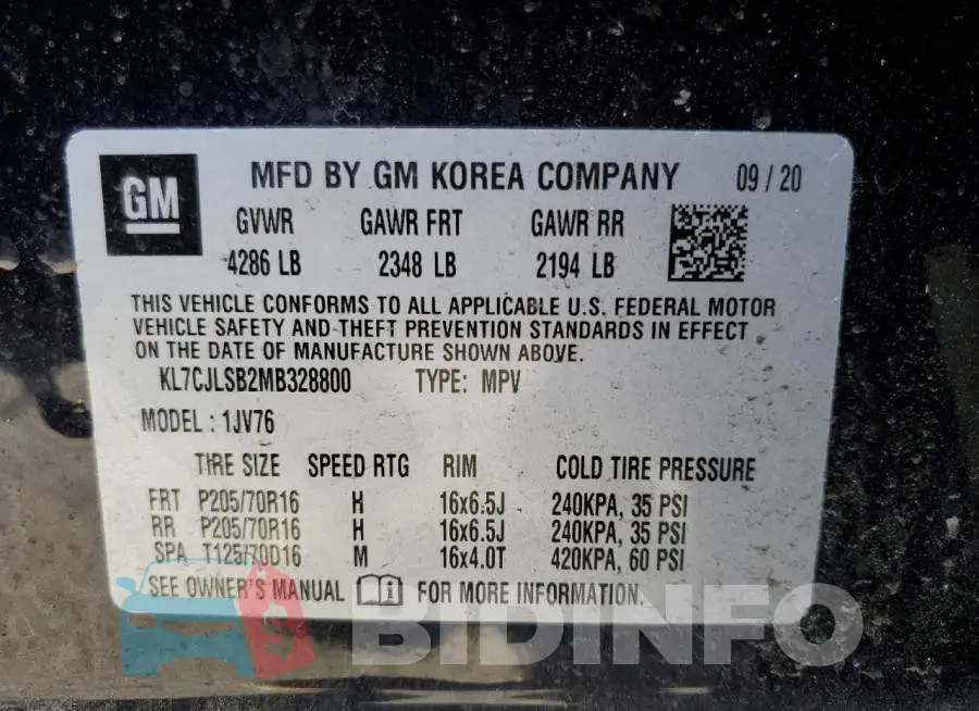 KL7CJLSB2MB328800 Photo# 10