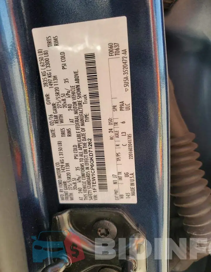 1FTEW1CP6GKD71262 Photo# 10