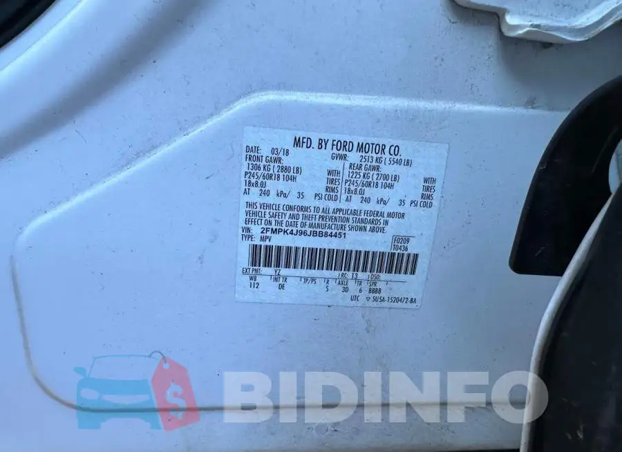 2FMPK4J96JBB84451 Photo# 10