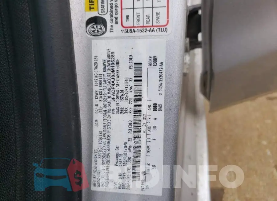 3FADP4AJ8JM106289 Photo# 10