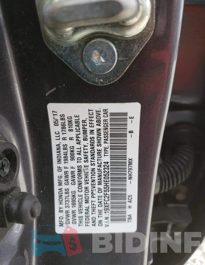 19XFC2F55HE052324 Photo# 10
