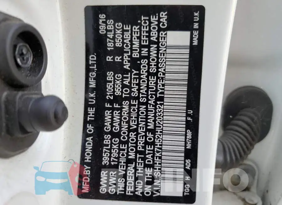 SHHFK7H52HU203321 Photo# 10