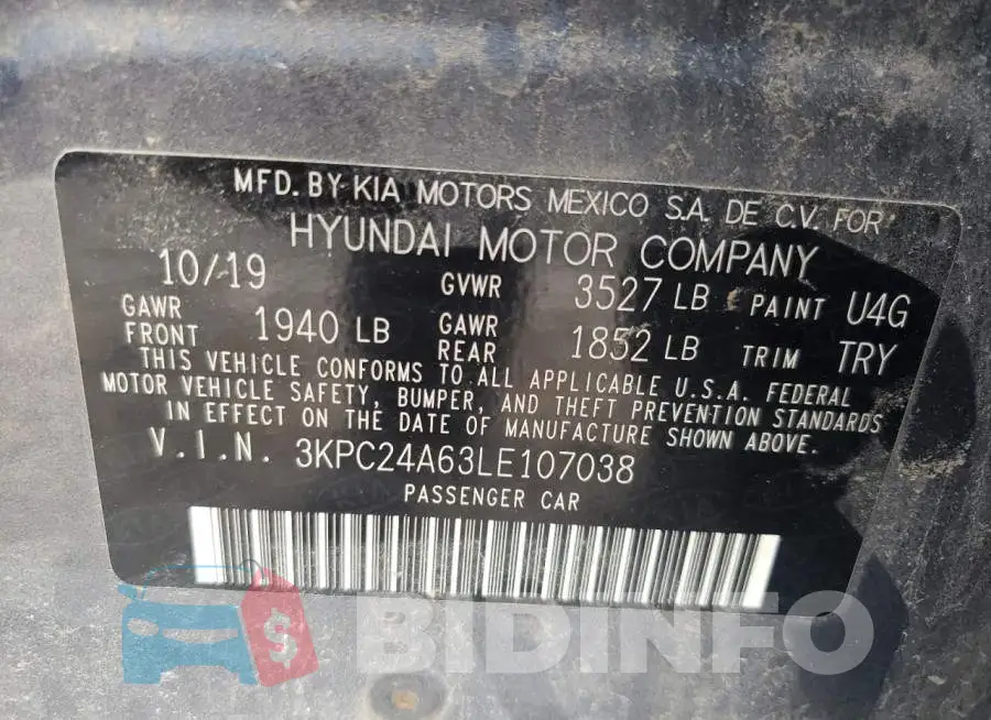 3KPC24A63LE107038 Photo# 10