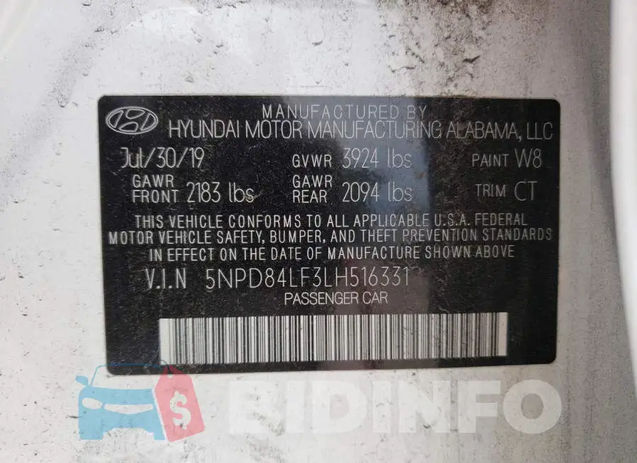 5NPD84LF3LH516331 Photo# 10
