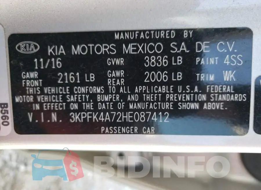 3KPFK4A72HE087412 Photo# 10