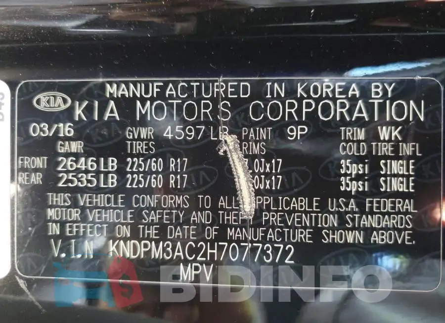 KNDPM3AC2H7077372 Photo# 10