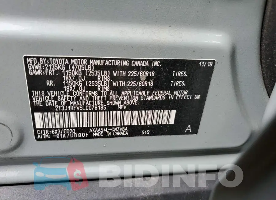 2T3J1RFV5LC078185 Photo# 10