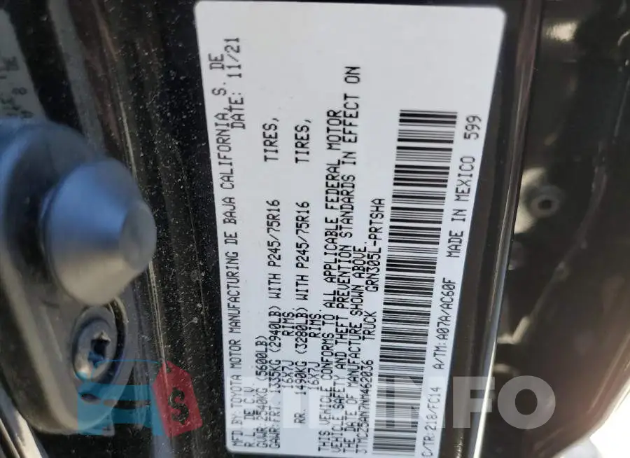 3TMCZ5AN7NM462036 Photo# 10
