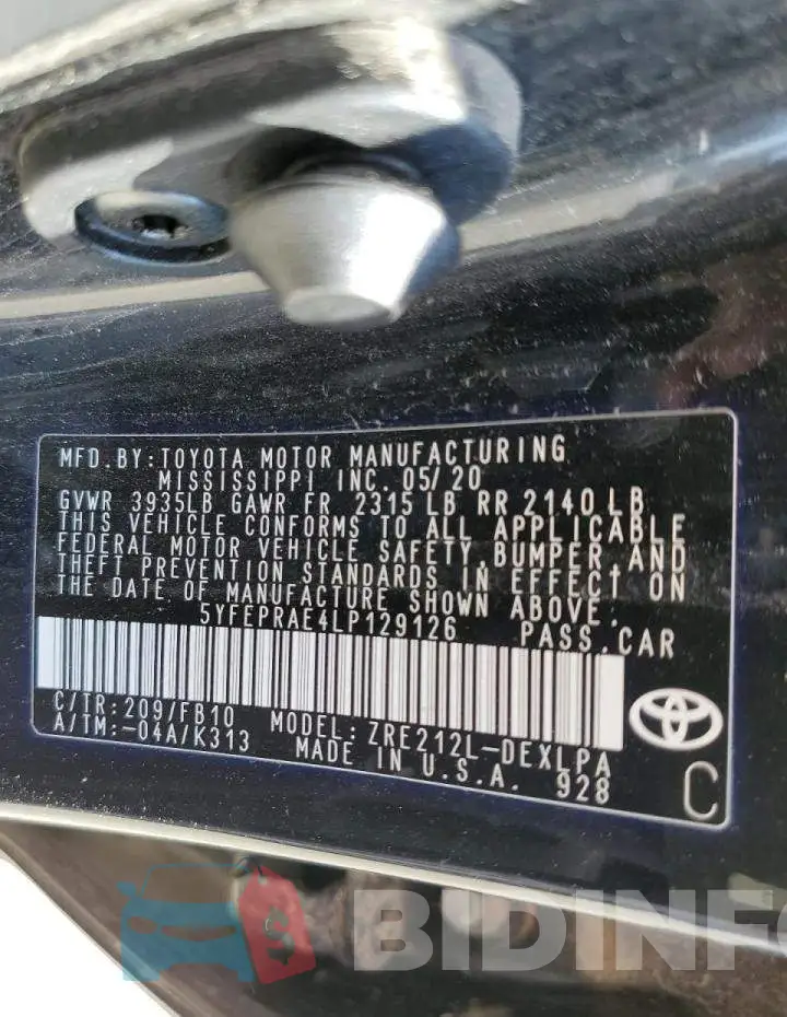 5YFEPRAE4LP129126 Photo# 10
