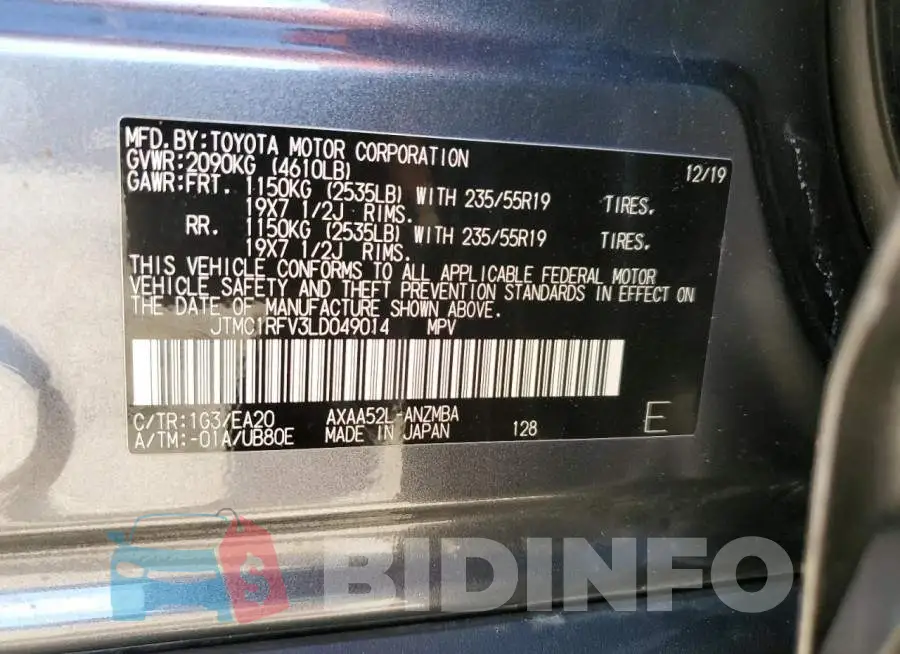 JTMC1RFV3LD049014 Photo# 10