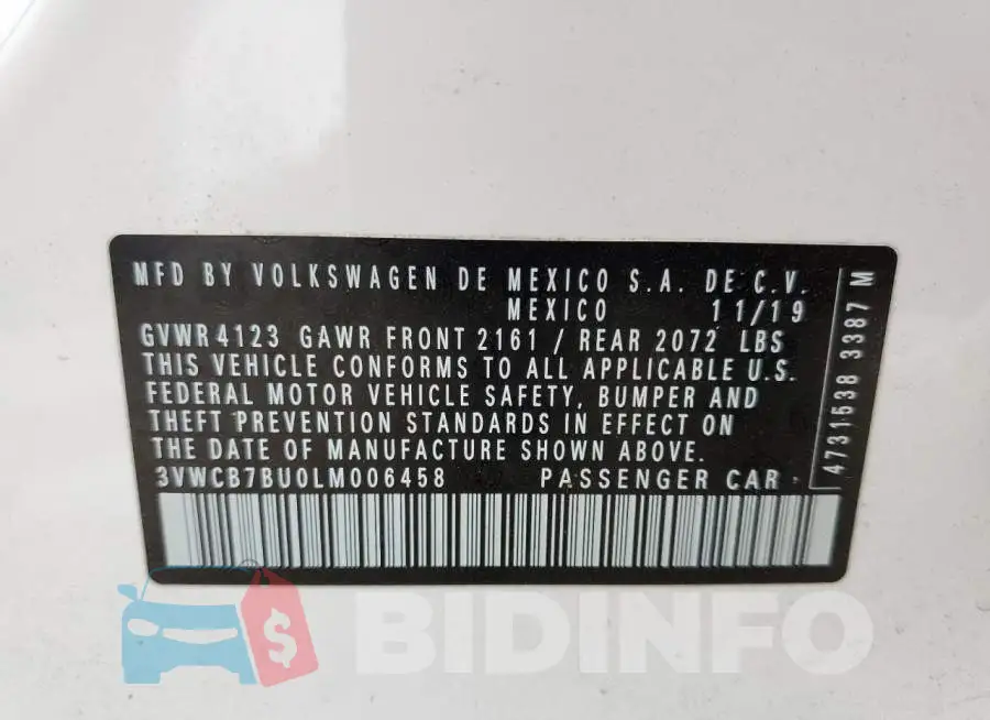 3VWCB7BU0LM006458 Photo# 10