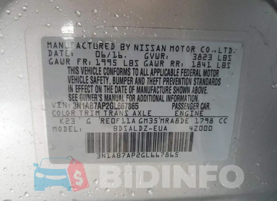 3N1AB7AP2GL667865 Photo# 10