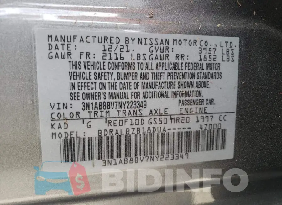 3N1AB8BV7NY223349 Photo# 10