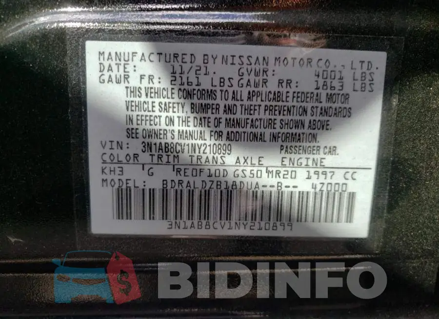 3N1AB8CV1NY210899 Photo# 10