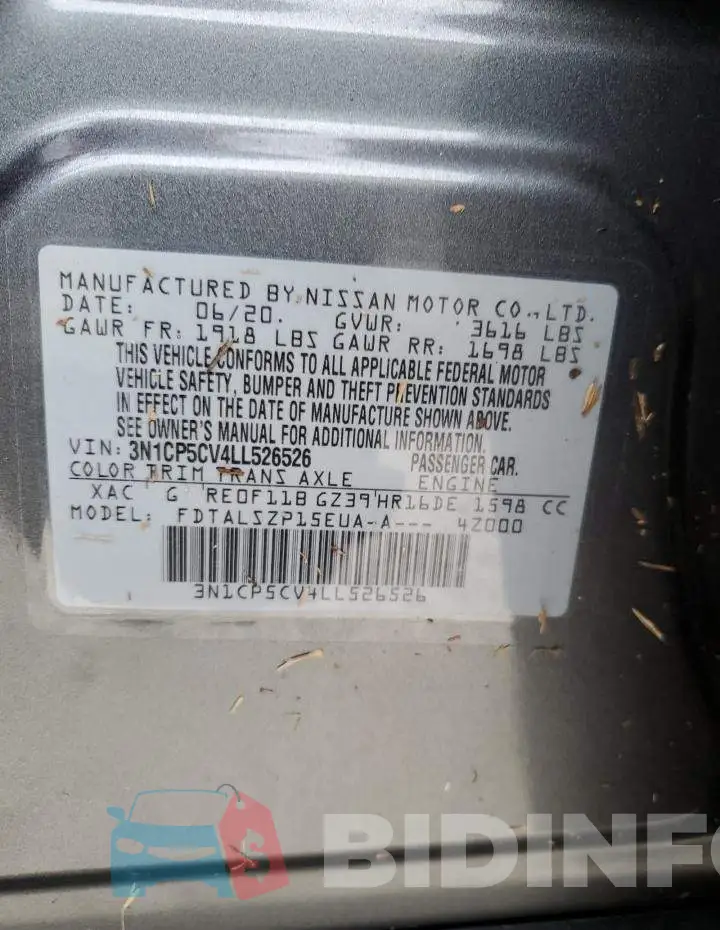 3N1CP5CV4LL526526 Photo# 10