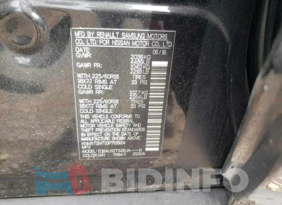 KNMAT2MT1GP713924 Photo# 10