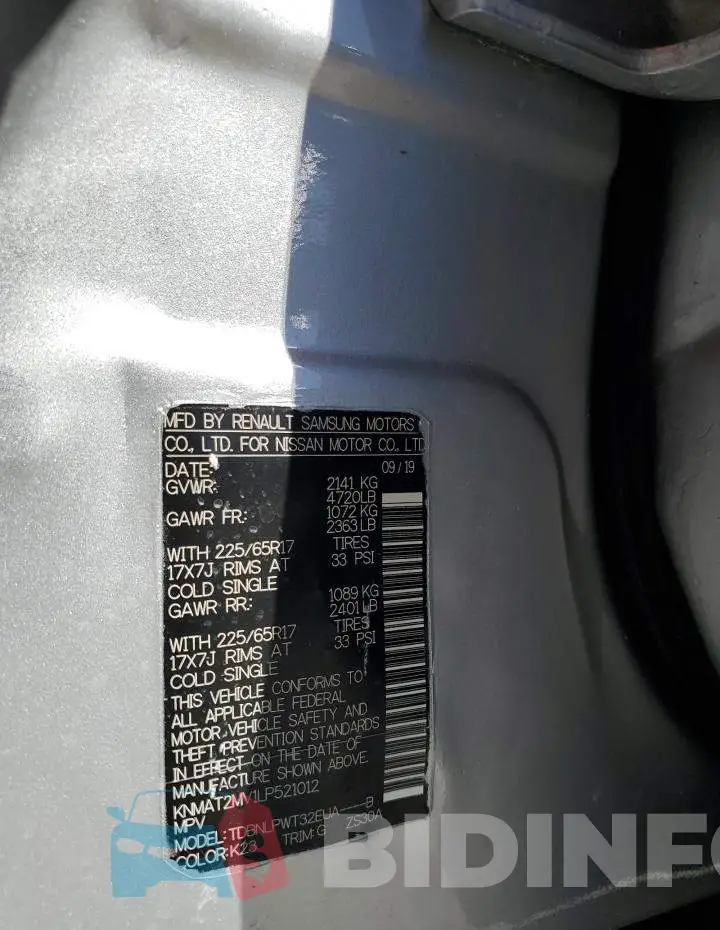 KNMAT2MV1LP521012 Photo# 10