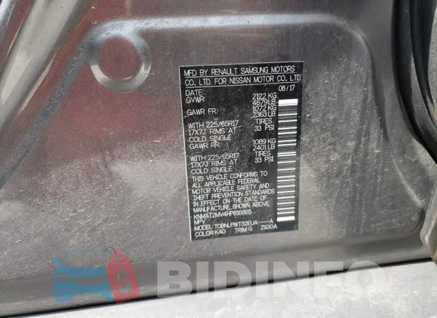 KNMAT2MV4HP616865 Photo# 10
