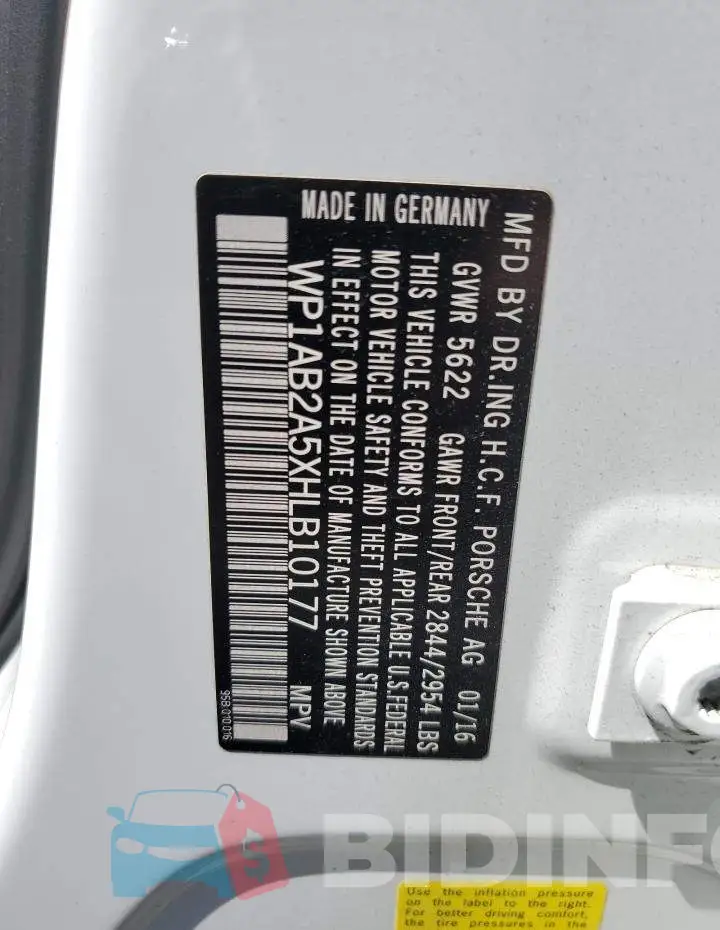 WP1AB2A5XHLB10177 Photo# 10