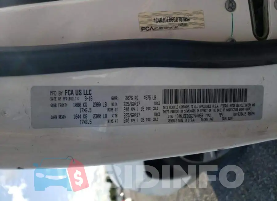 1C4NJDEB6GD707059 Photo# 10