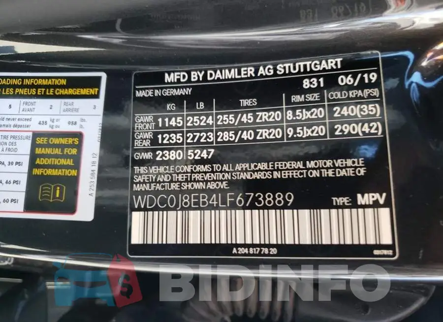 WDC0J8EB4LF673889 Photo# 10