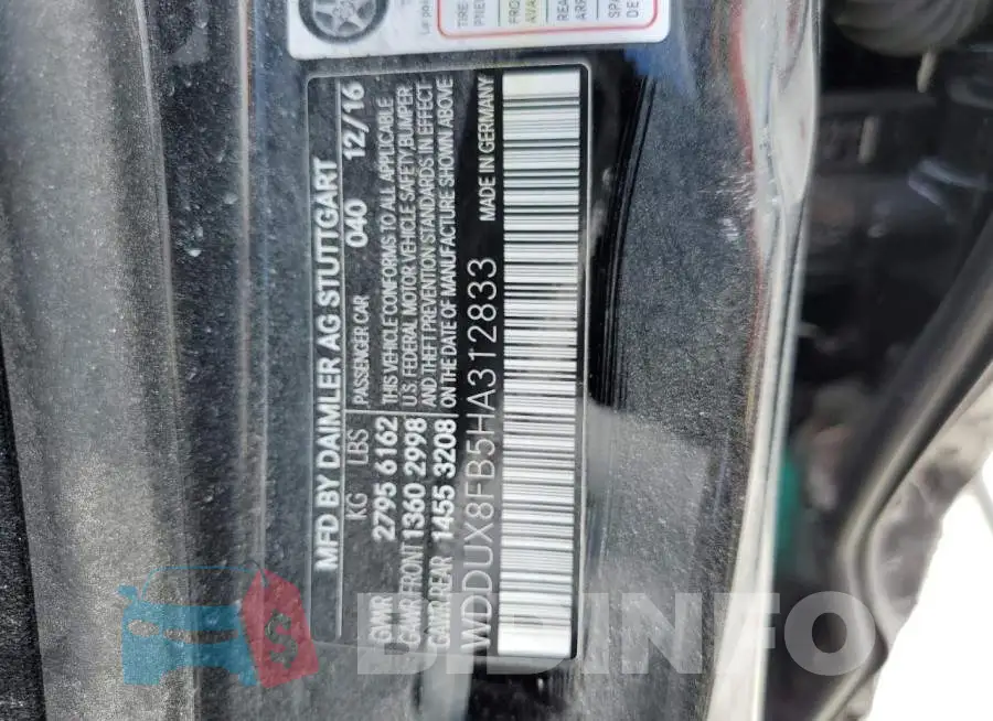 WDDUX8FB5HA312833 Photo# 10