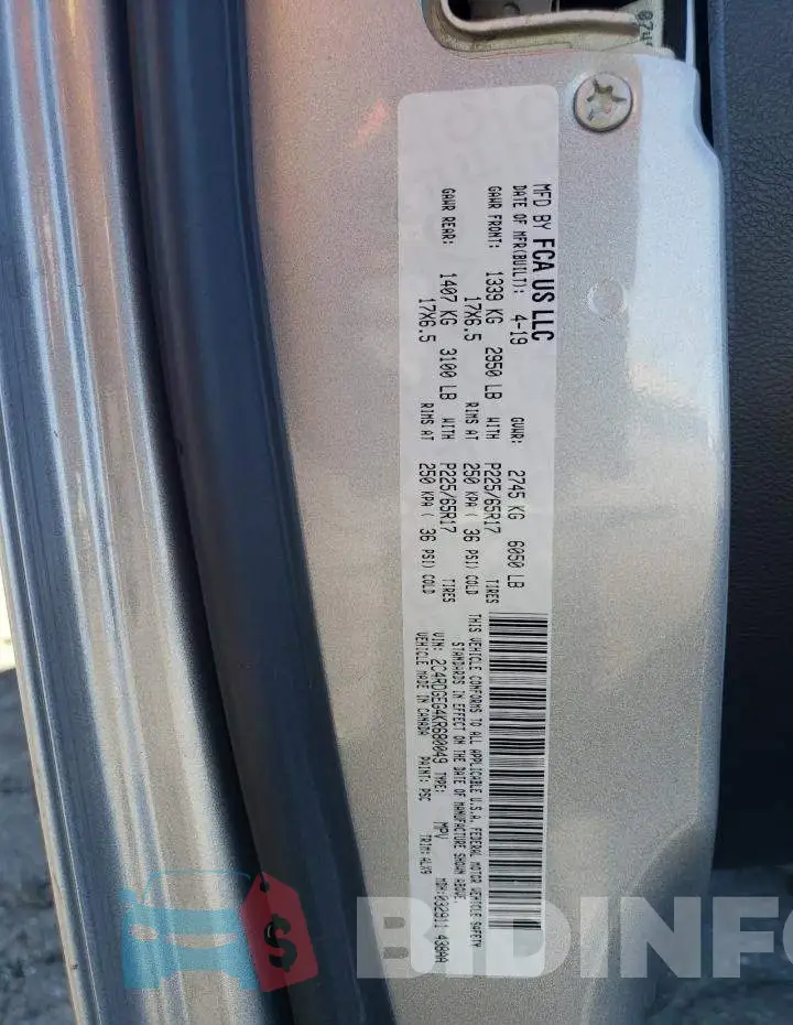 2C4RDGEG4KR680049 Photo# 10