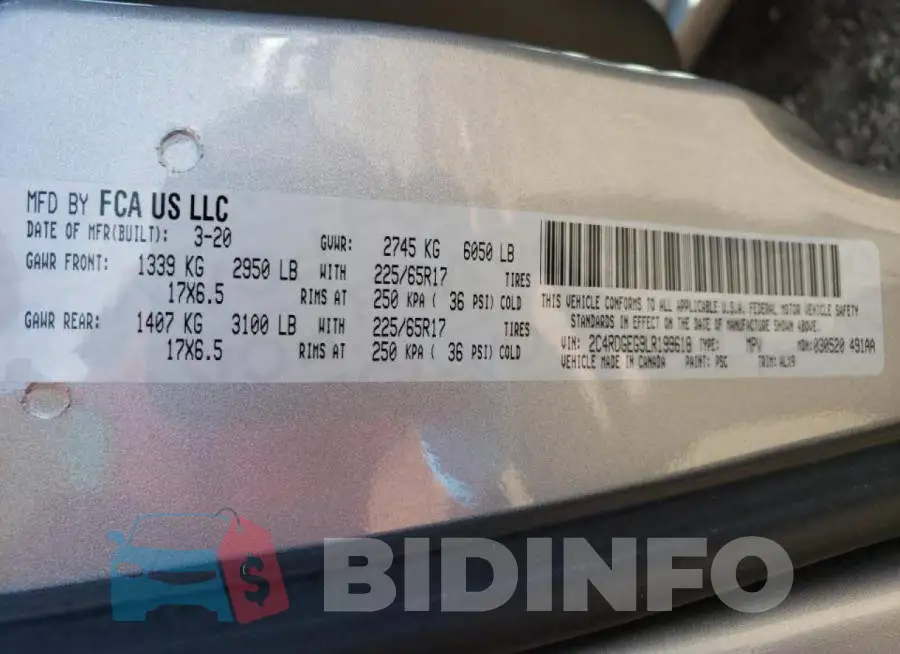2C4RDGEG9LR199618 Photo# 10