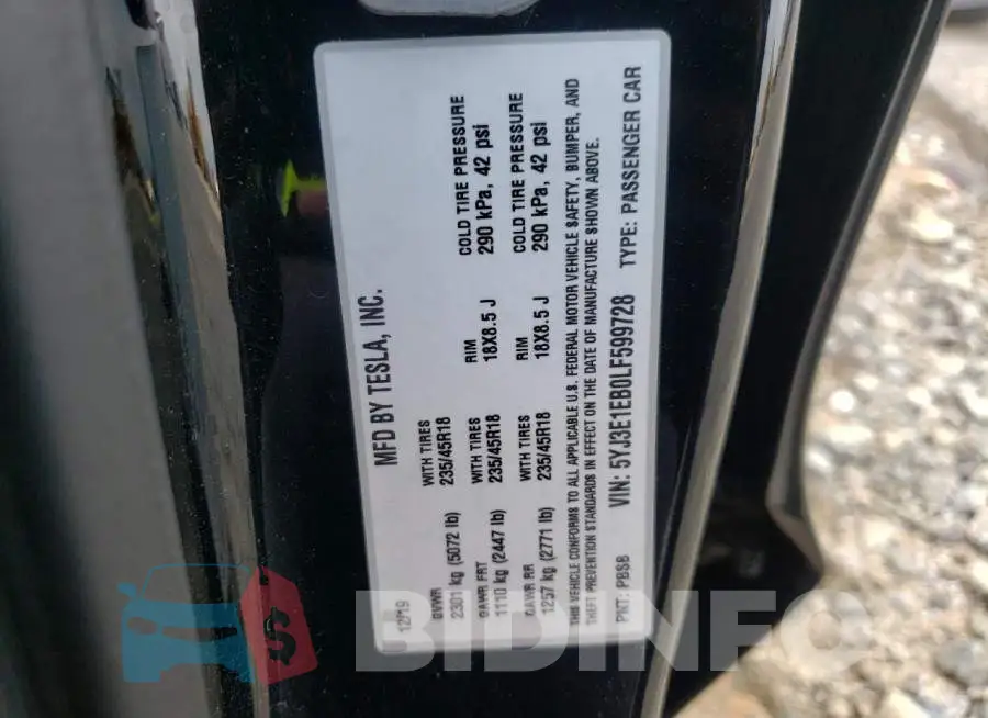 5YJ3E1EB0LF599728 Photo# 10