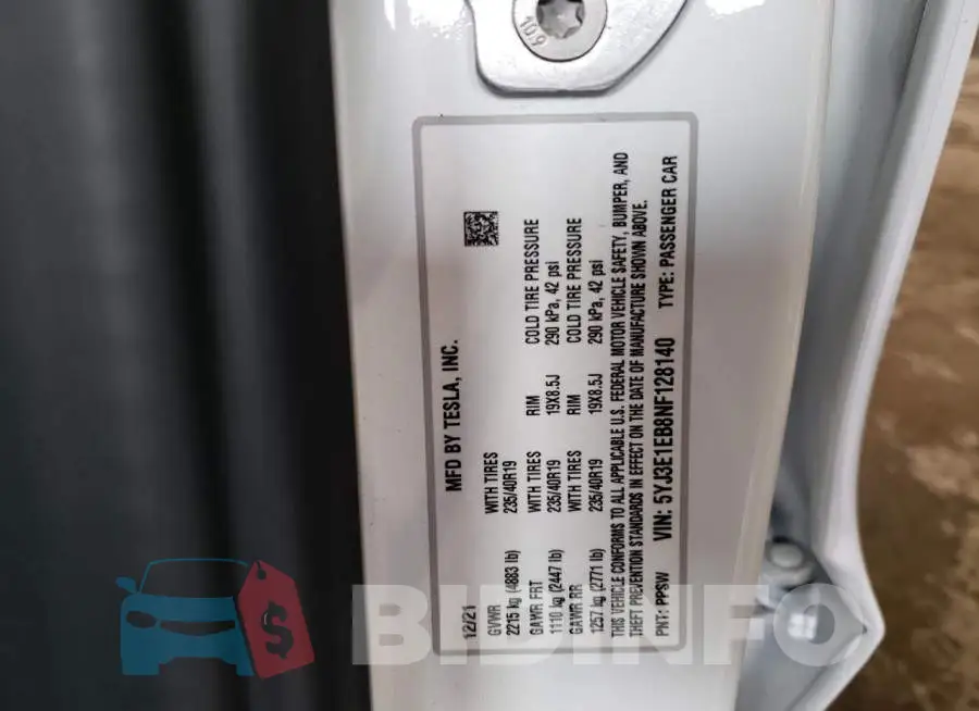 5YJ3E1EB8NF128140 Photo# 10