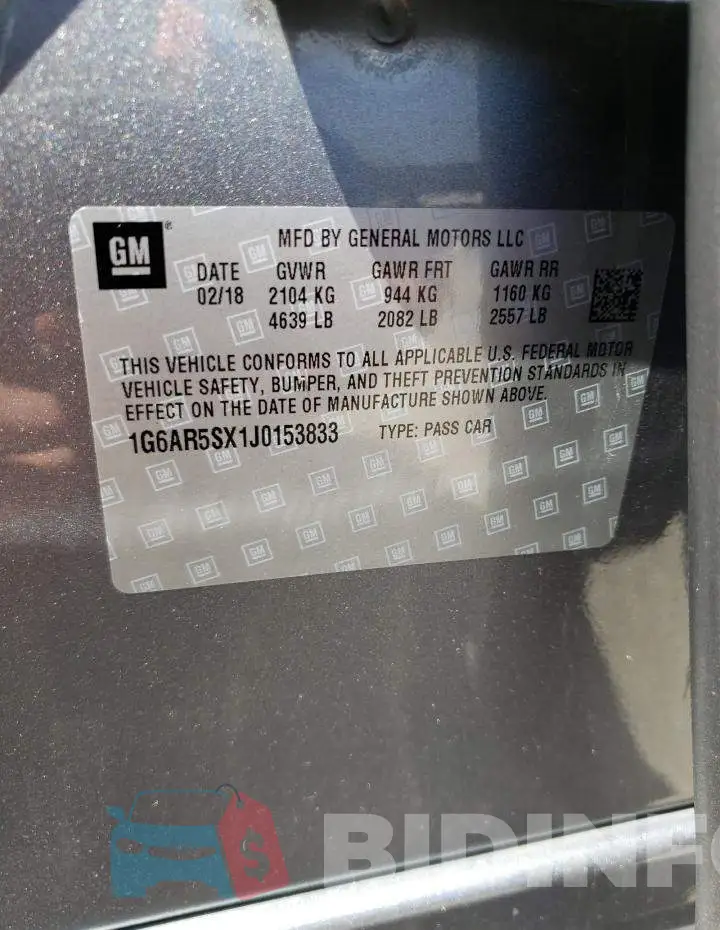 1G6AR5SX1J0153833 Photo# 10
