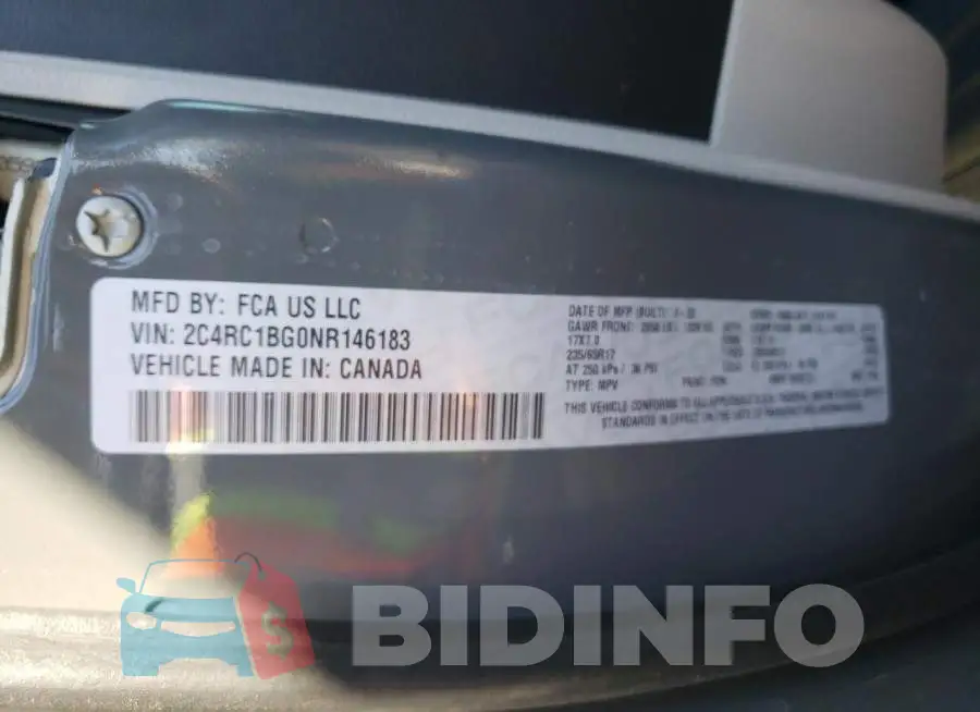 2C4RC1BG0NR146183 Photo# 10