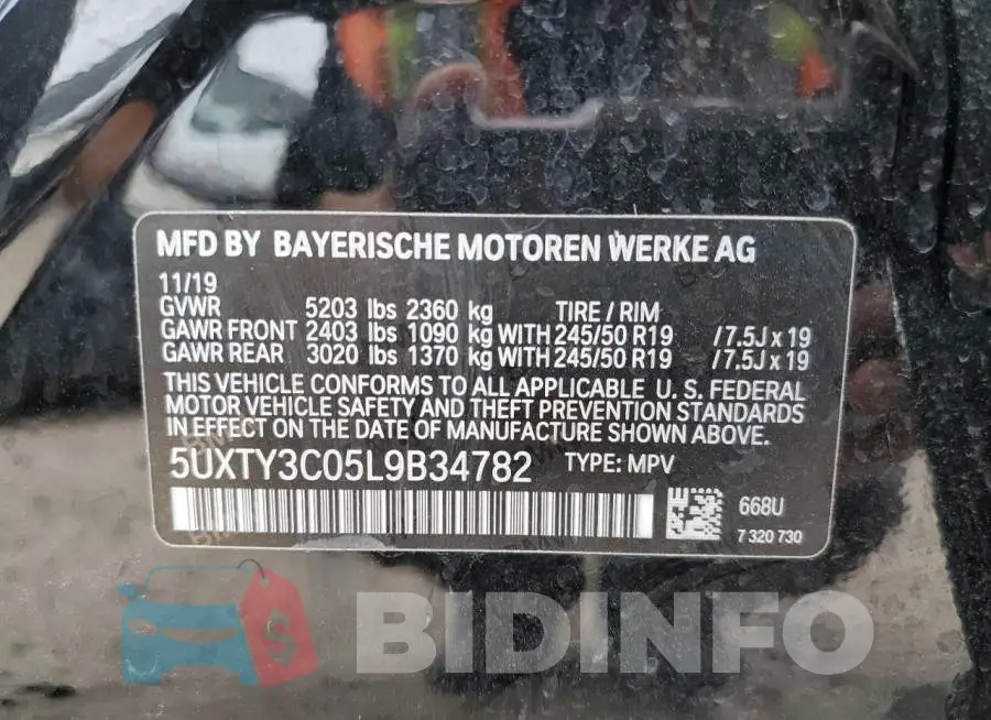 5UXTY3C05L9B34782 Photo# 10
