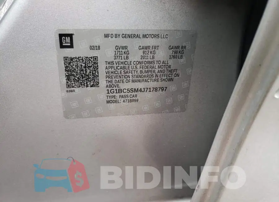 1G1BC5SM4J7178797 Photo# 10