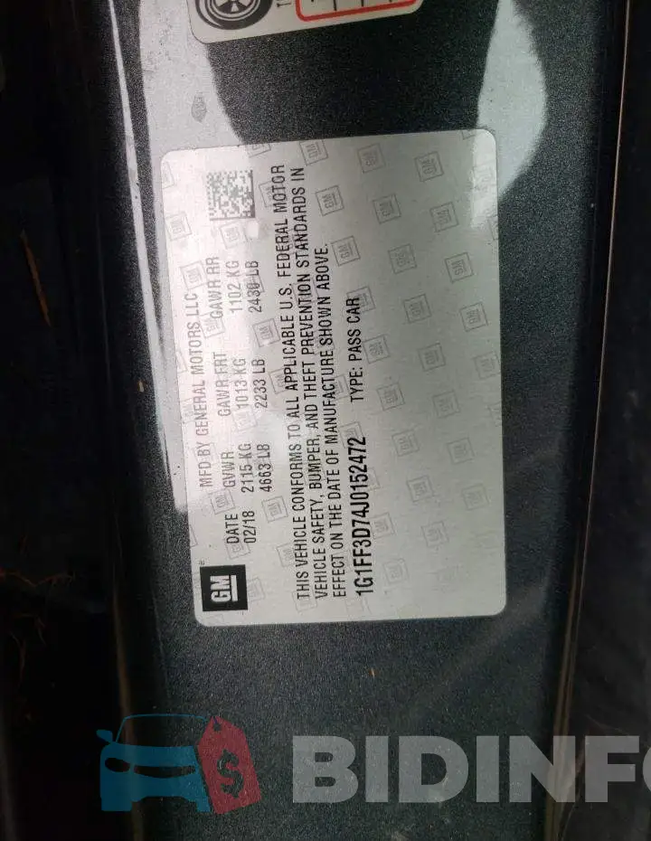 1G1FF3D74J0152472 Photo# 10