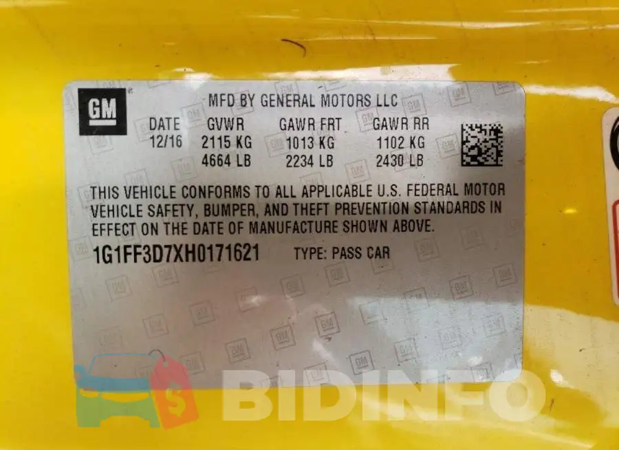 1G1FF3D7XH0171621 Photo# 10
