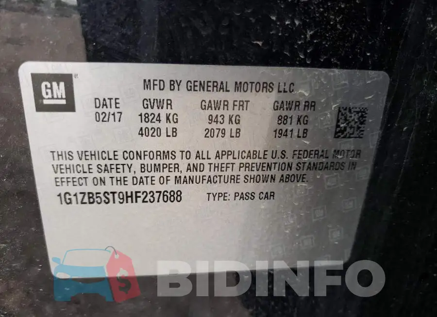 1G1ZB5ST9HF237688 Photo# 10