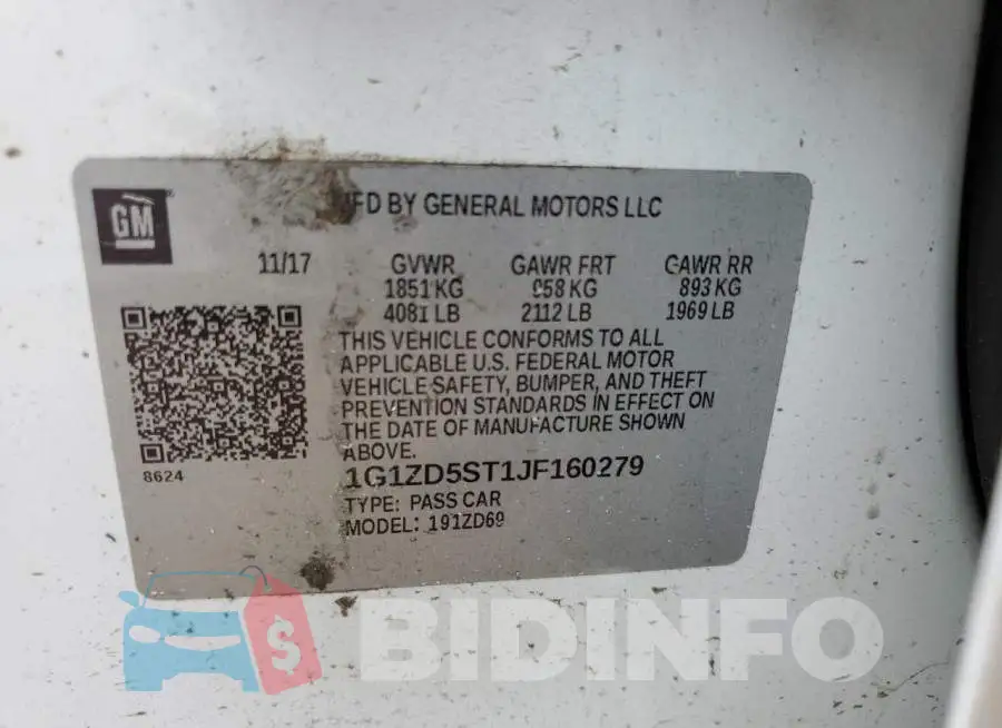 1G1ZD5ST1JF160279 Photo# 10