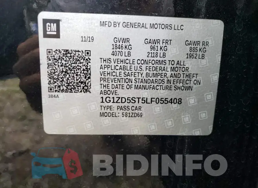 1G1ZD5ST5LF055408 Photo# 9