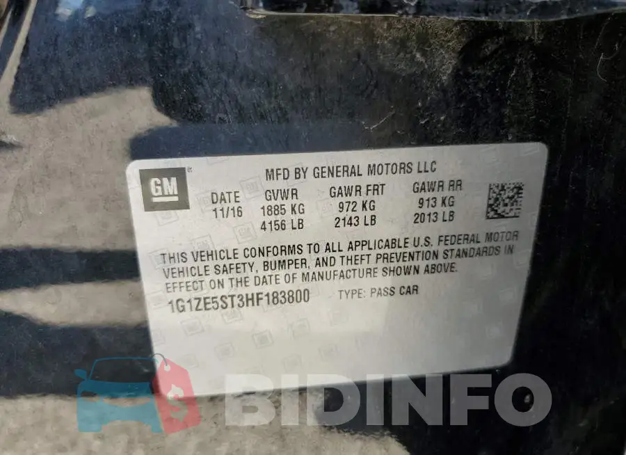 1G1ZE5ST3HF183800 Photo# 10