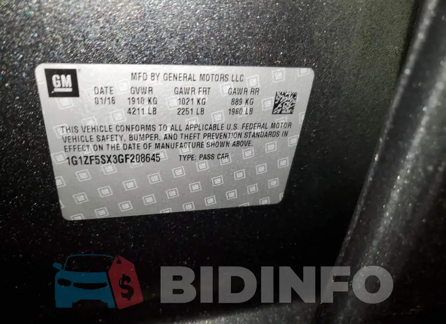 1G1ZF5SX3GF208645 Photo# 10